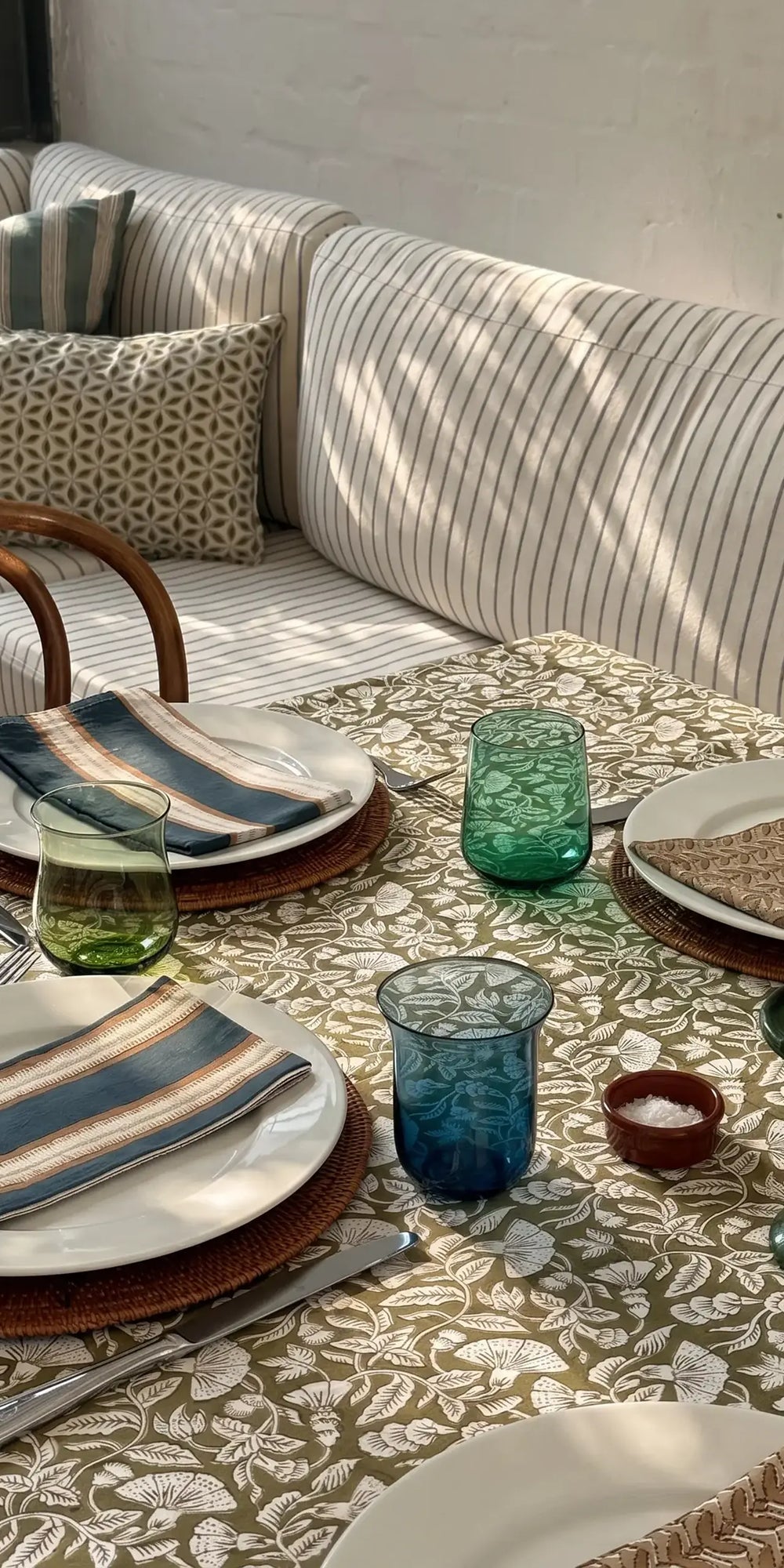 Antibes Olive Tablecloth