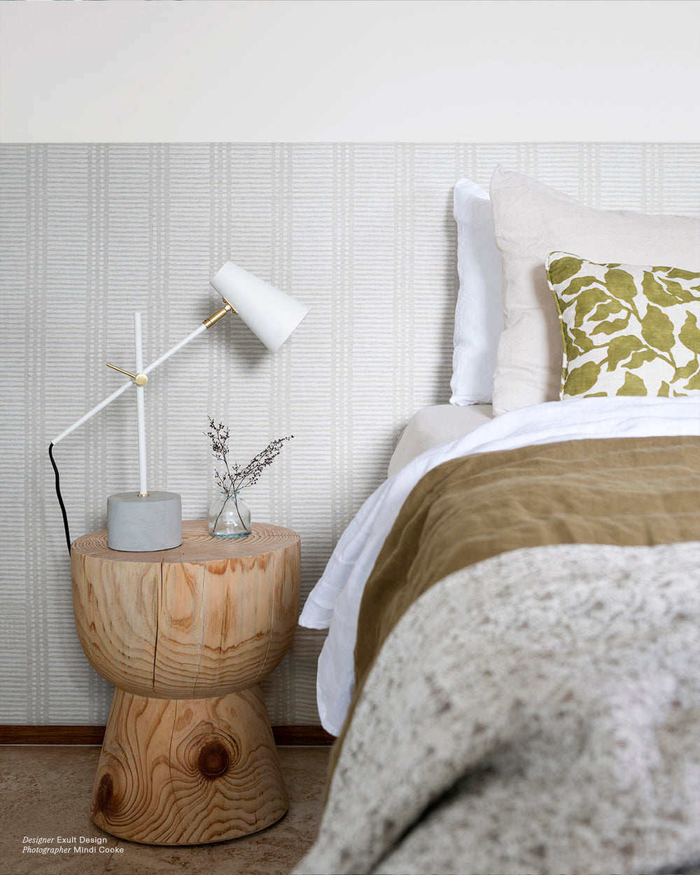 Dash Dot Chalk Linen