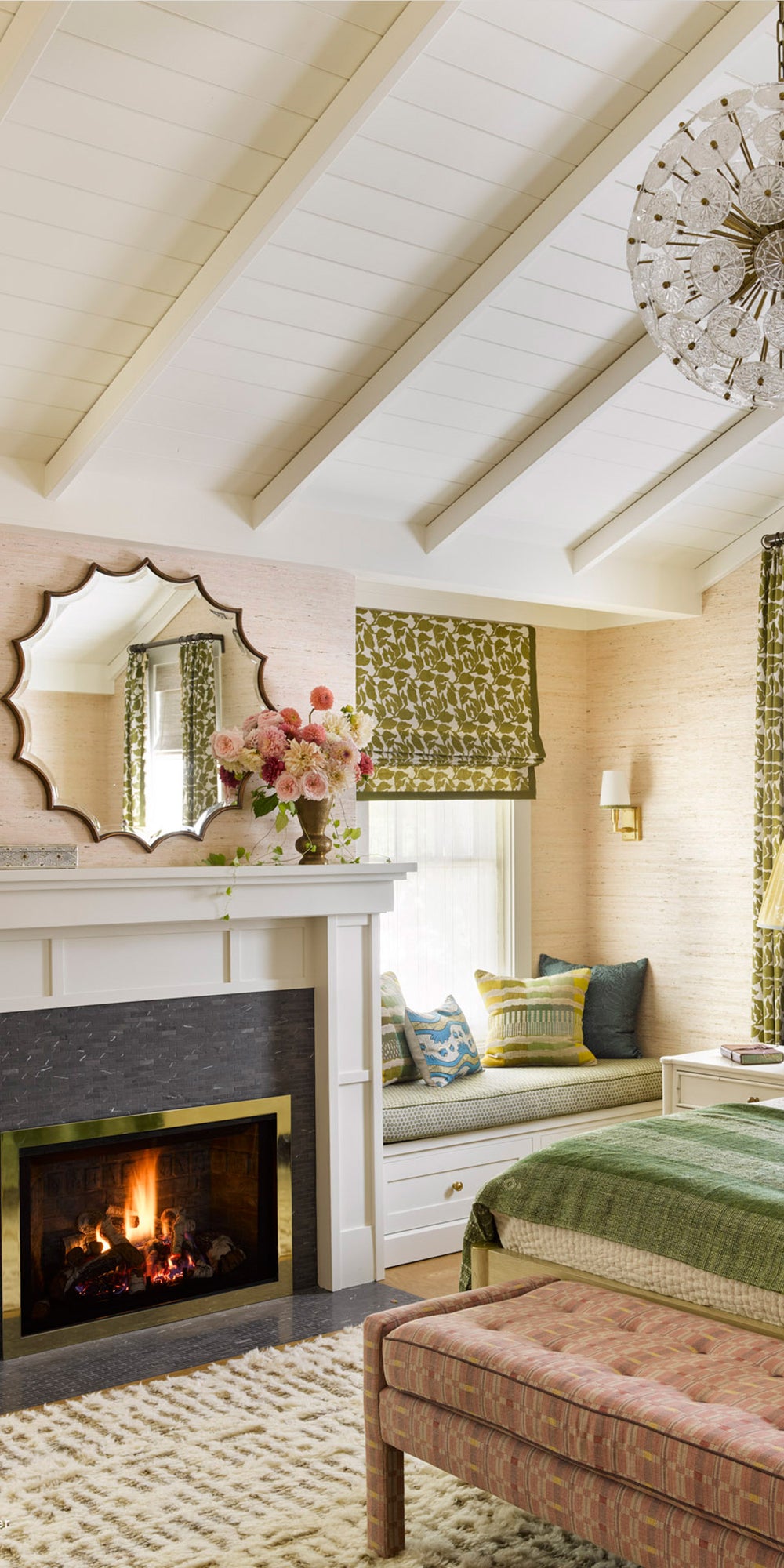Flores Moss Linen in - Fabric - Walter G Australia
