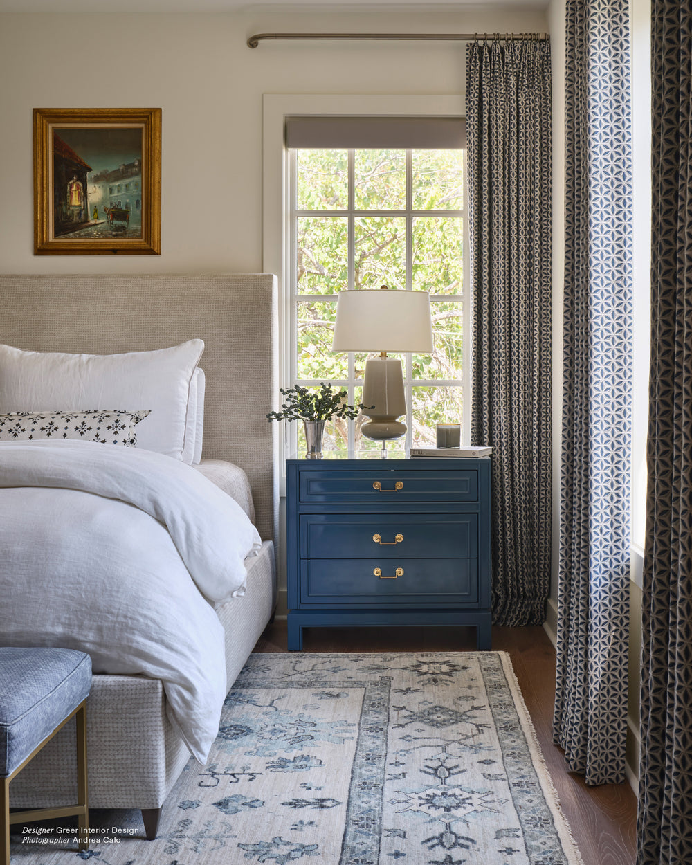 Hanami Pacific Blue Linen in - Fabric - Walter G Australia