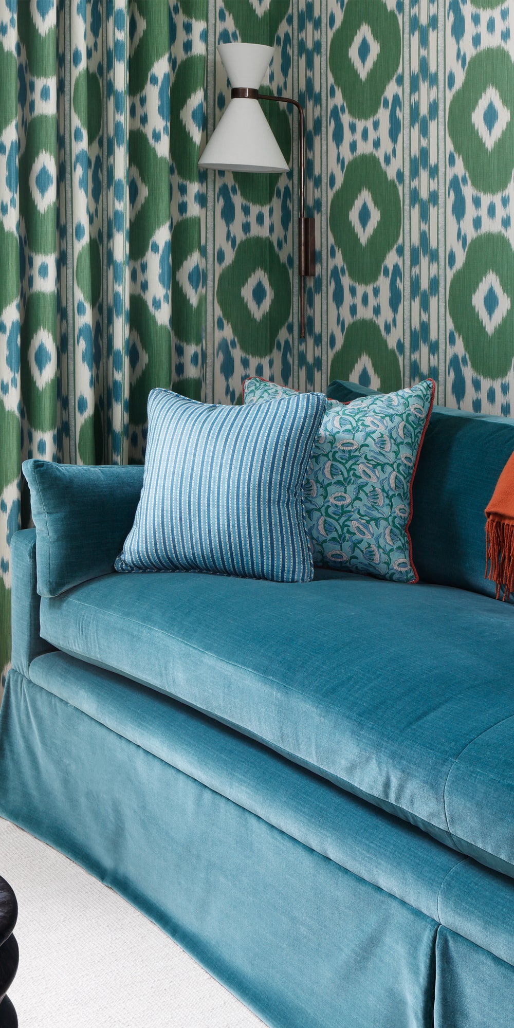 Marbella Emerald Linen in - Fabric - Walter G Australia