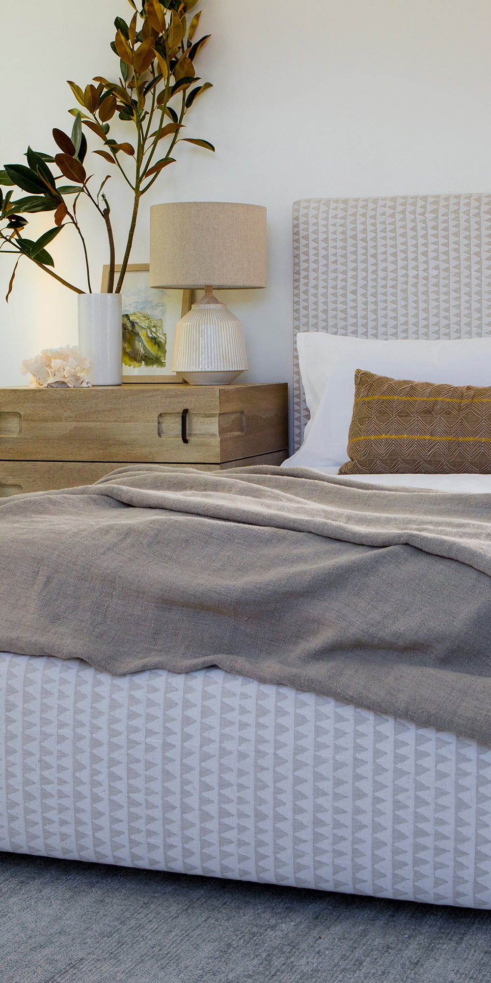 Pyramids Chalk Linen in - Fabric - Walter G Australia
