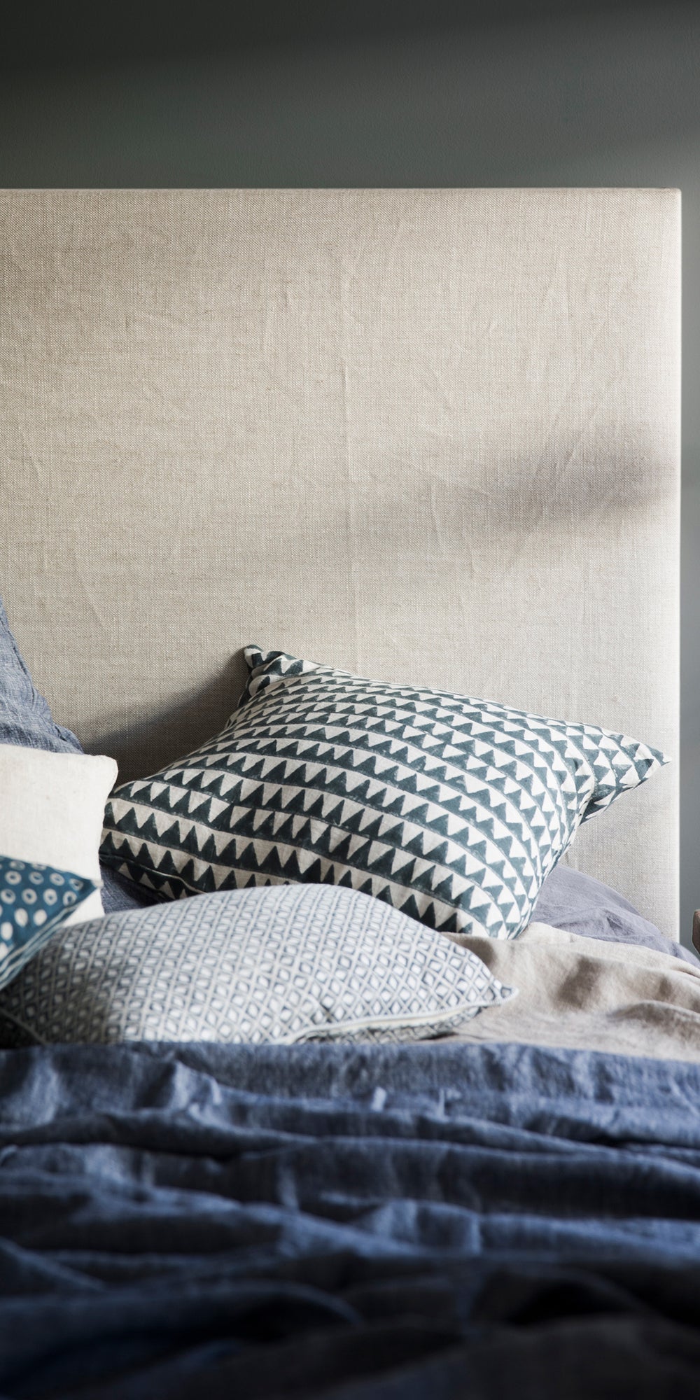 Pyramids Slate Pillowcase in - Cushions - Walter G Australia