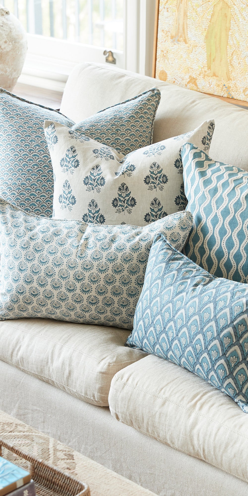 Ankara Mineral Pillowcase in - Cushions - Walter G Australia