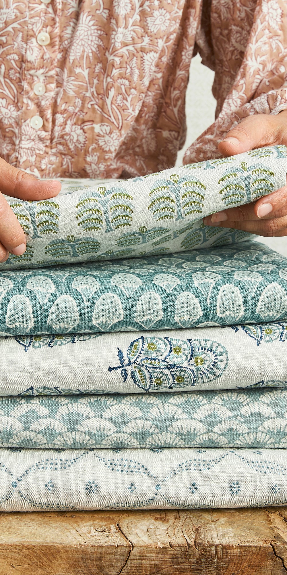 Zardosi Celadon linen in - Fabric - Walter G Australia