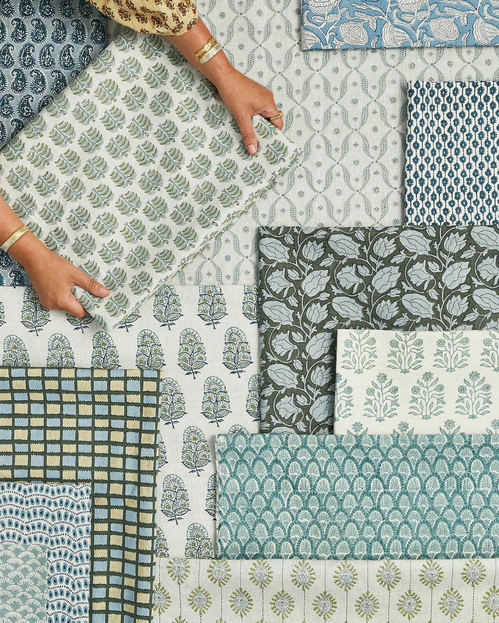 Zardosi Celadon linen in - Fabric - Walter G Australia