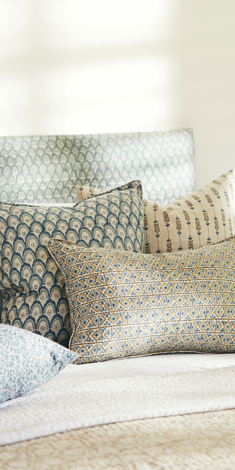 Azores Fresh Azure Pillowcase in - Cushions - Walter G Australia