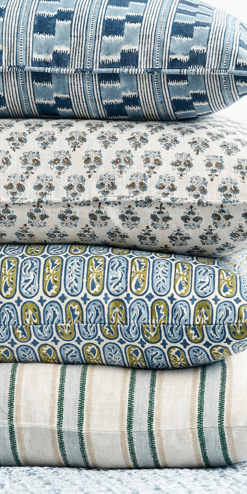 Sanganer Tobacco Pillowcase in - Cushions - Walter G Australia