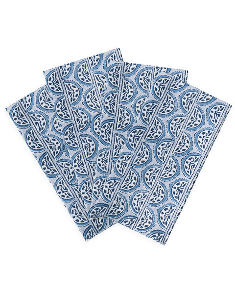Burano Azure cotton napkins (set of 4)