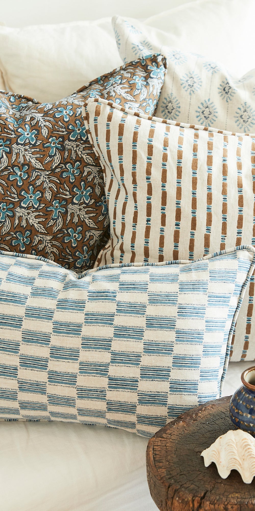 Lagos Azure Pillowcase in - Cushions - Walter G Australia