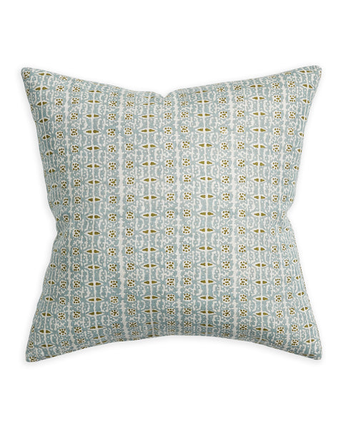 Capri Moss Celadon linen cushion 50x50cm
