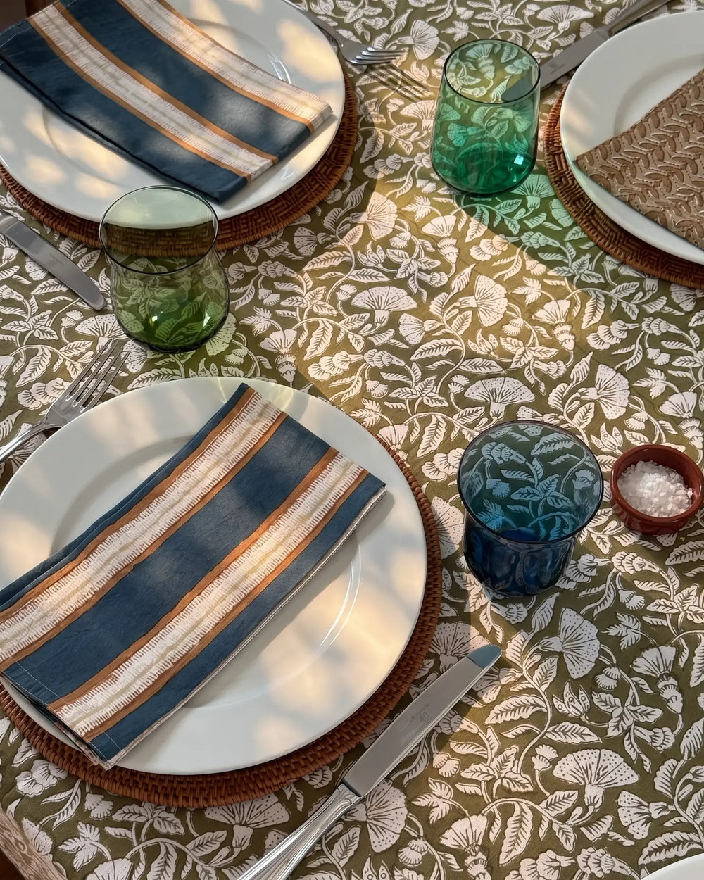 Antibes Olive Tablecloth
