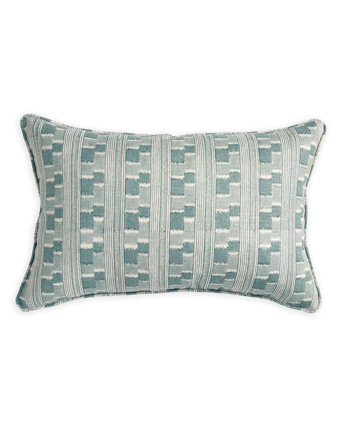 Chowk Celadon linen cushion 35x55cm