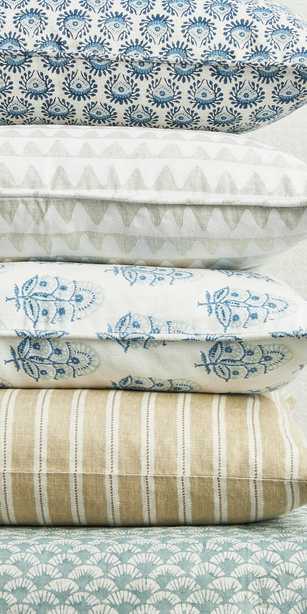 Pyramids Chalk Pillowcase in - Cushions - Walter G Australia