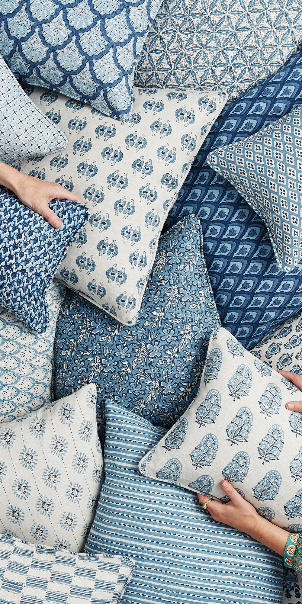 Lagos Azure Pillowcase in - Cushions - Walter G Australia