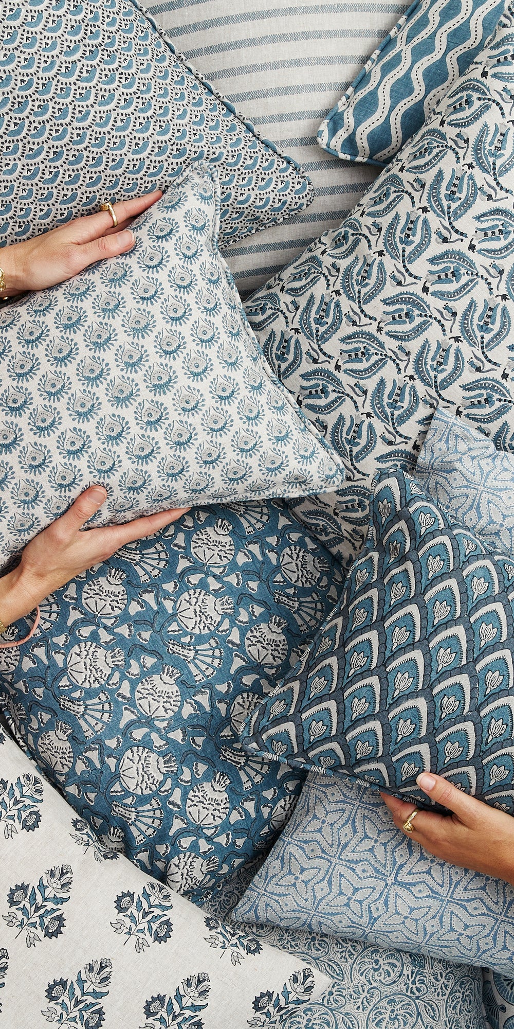 Broccato Mineral Pillowcase in - Cushions - Walter G Australia