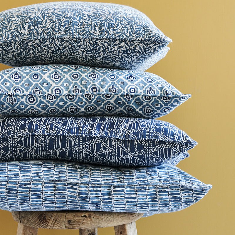 Granada Denim linen cushion 50x50cm in - Cushions - Walter G Australia