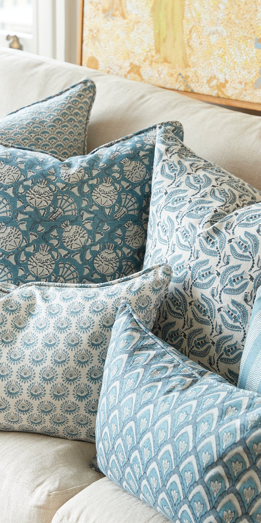 Broccato Mineral Pillowcase in - Cushions - Walter G Australia