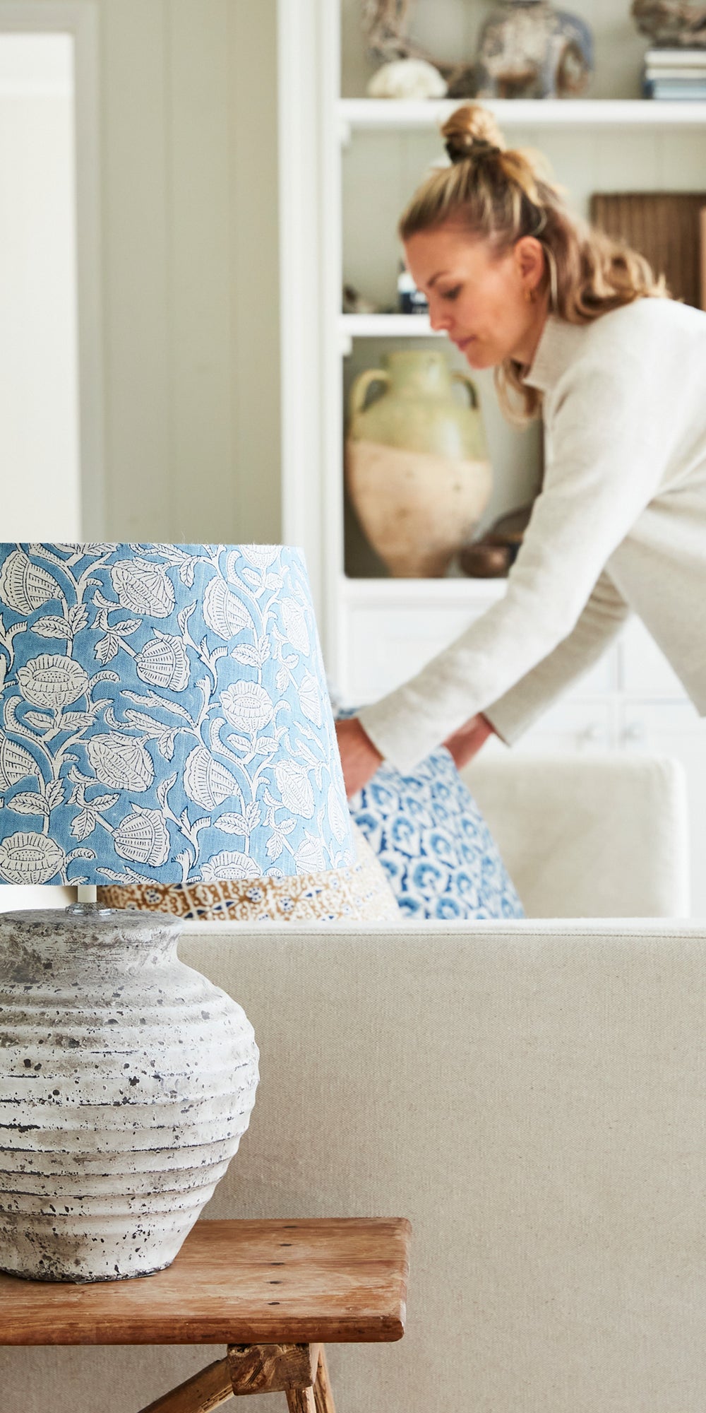 Marbella Azure Linen in - Fabric - Walter G Australia