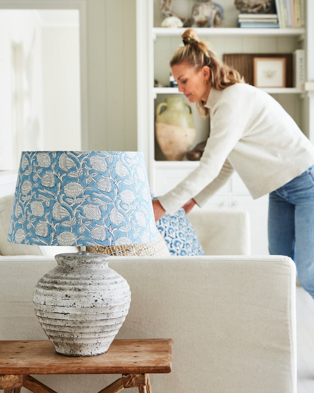 Marbella Azure Linen in - Fabric - Walter G Australia