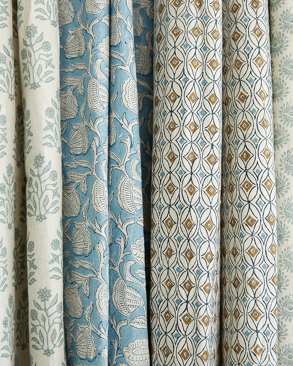 Marbella Azure Linen in - Fabric - Walter G Australia
