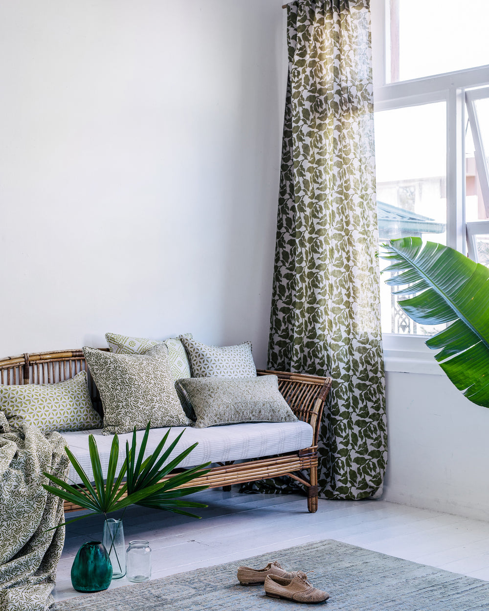 Flores Moss Linen