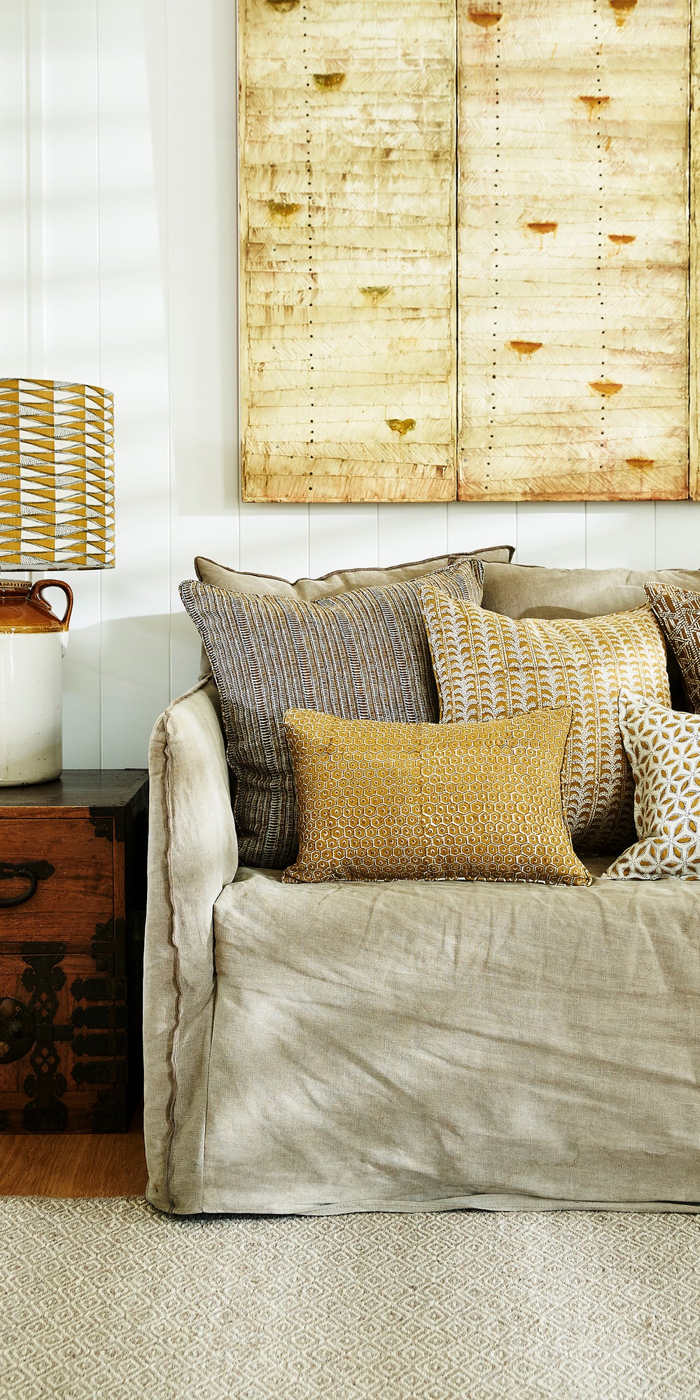 Tangier Saffron Linen in - Fabric - Walter G Australia