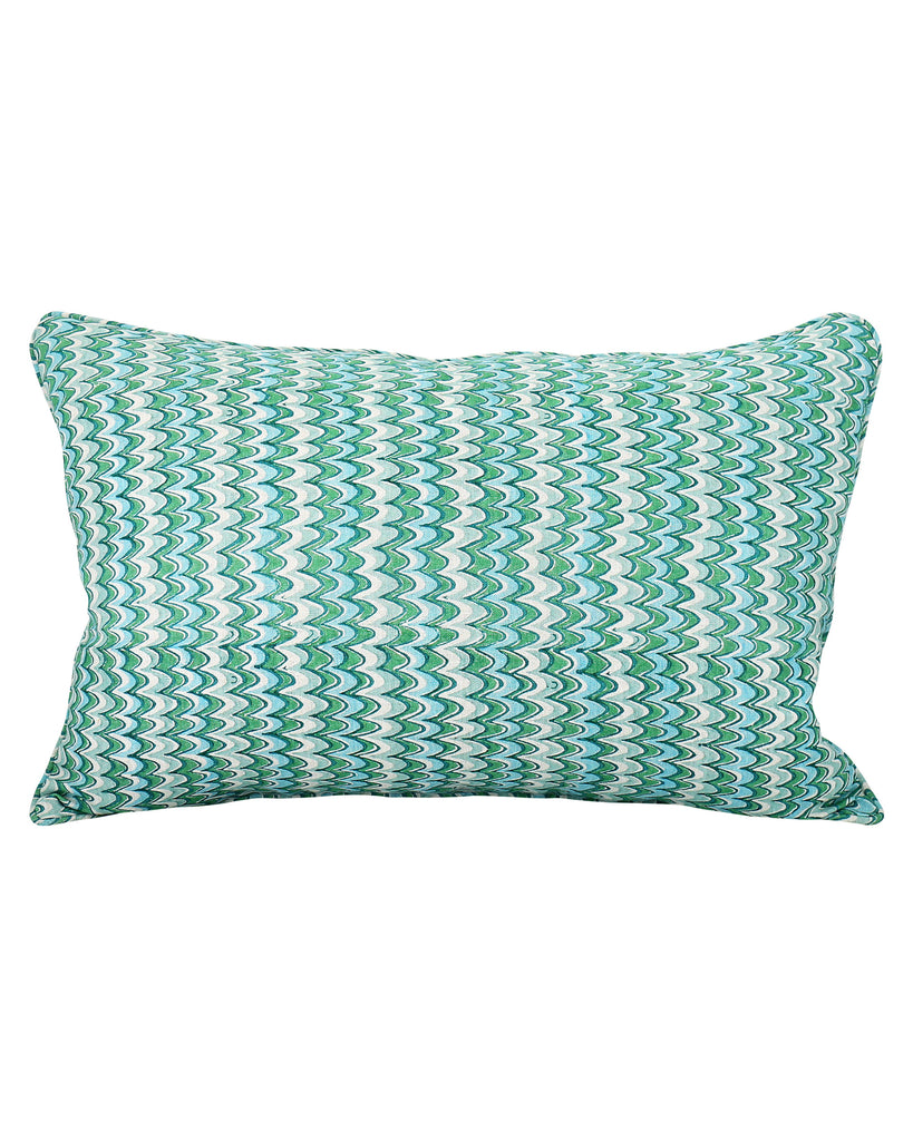 Firenze Emerald linen cushion 35x55cm