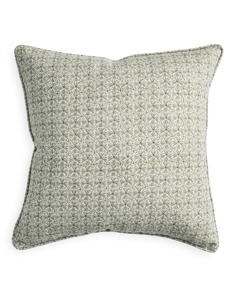 Girona Celadon Moss linen cushion 50x50cm