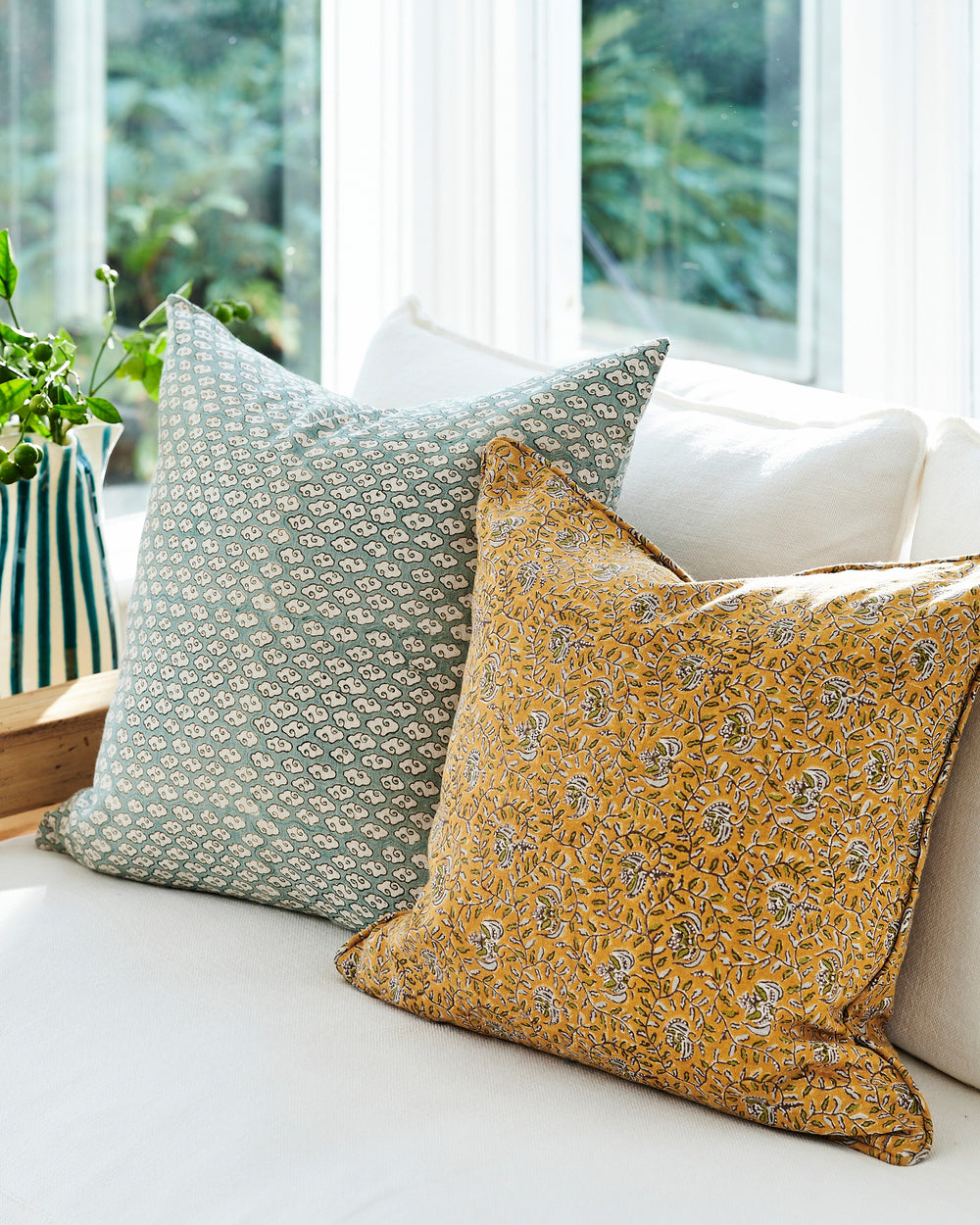 Ubud Golden Pillowcase in - Cushions - Walter G Australia