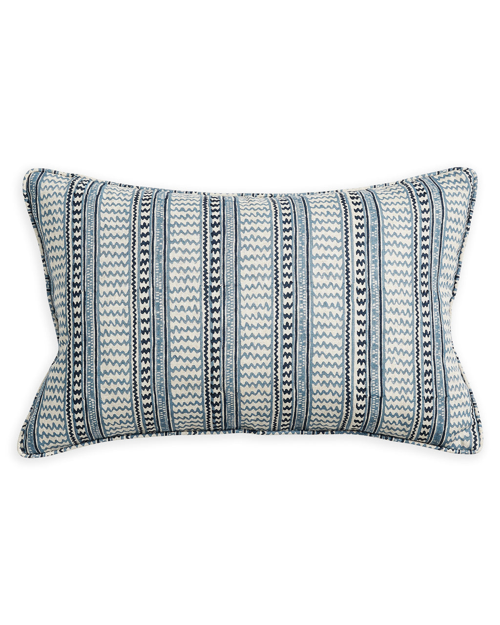 Kampala Azure linen cushion 35x55cm