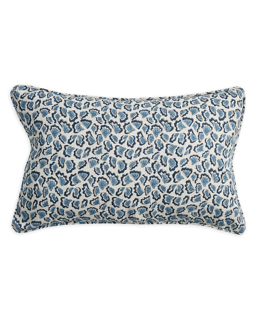 Kauai Azure linen cushion 35x55cm