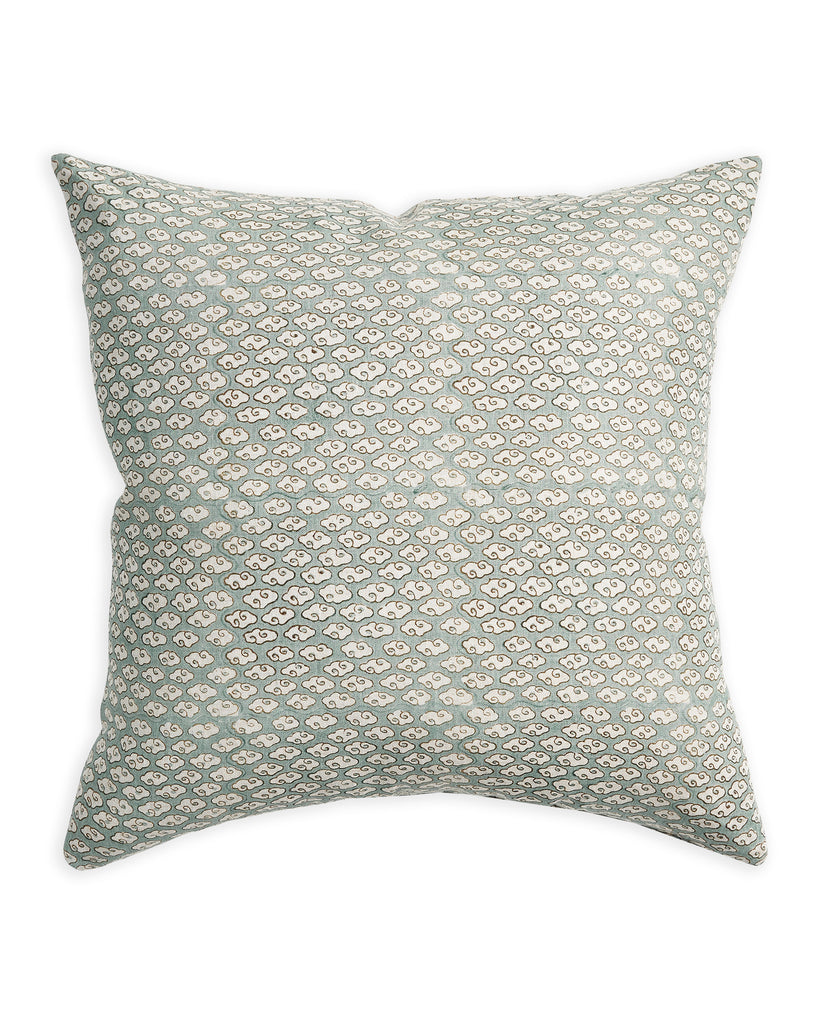 Kumo Oak Celadon linen cushion 55x55cm