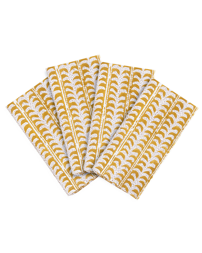 Luxor Saffron cotton napkins (set of 4)