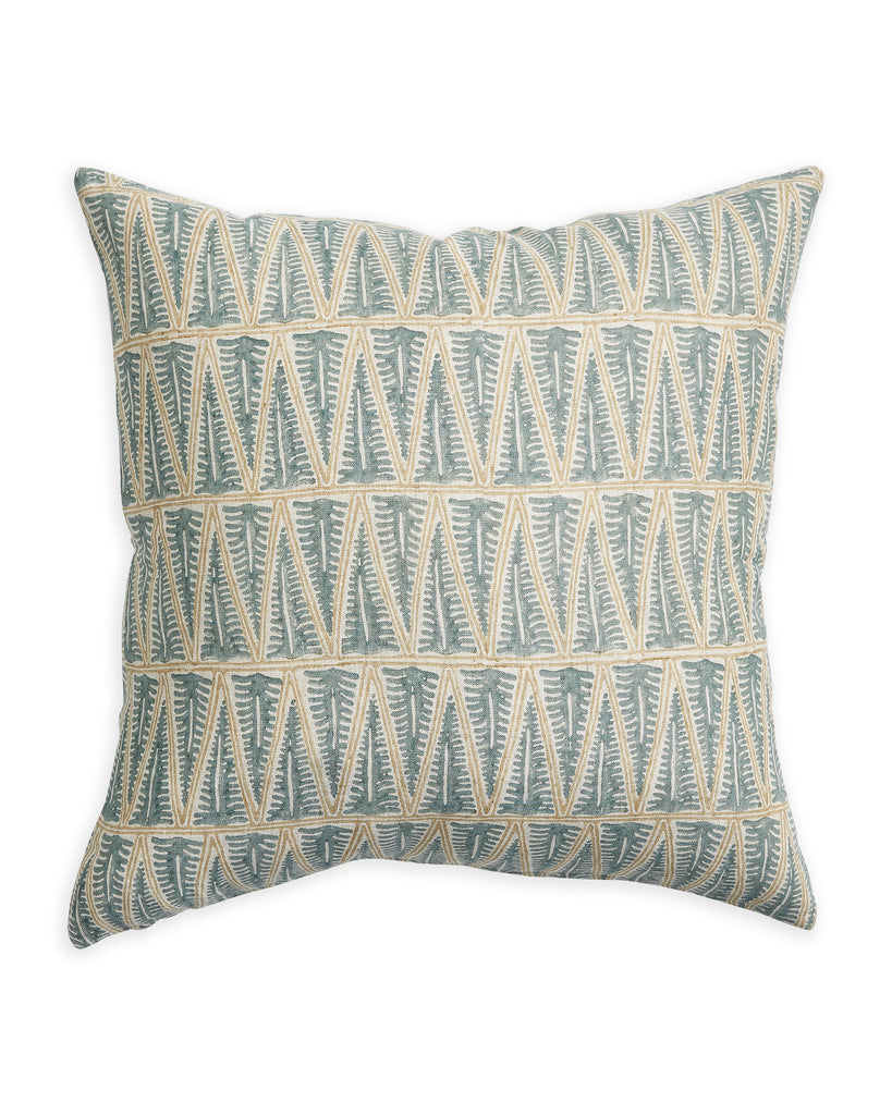 Milos Oak Celadon linen cushion 50x50cm