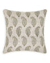Paisley Moss Celadon linen cushion 50x50cm