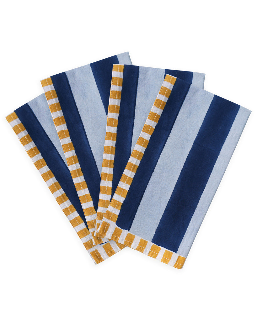Palma Azure cotton napkins (set of 4)