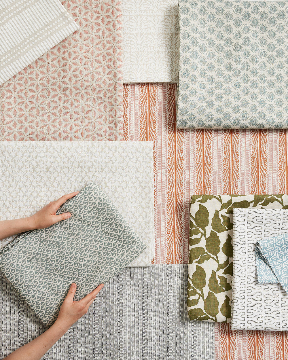 Dash Dot Chalk Linen