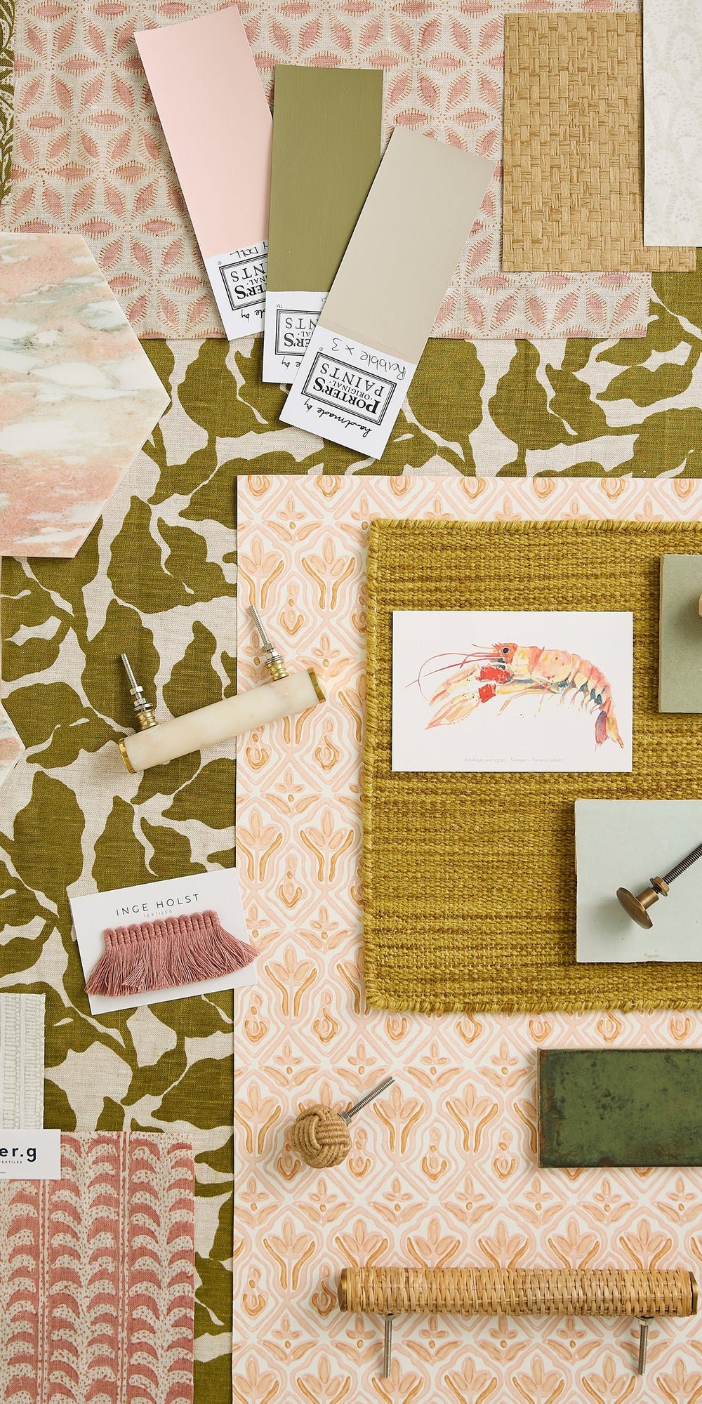 Flores Moss Linen in - Fabric - Walter G Australia