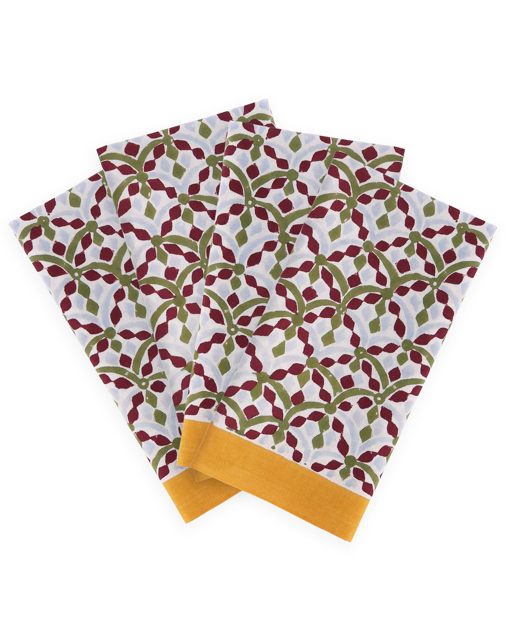 Positano Golden cotton napkins (set of 4)