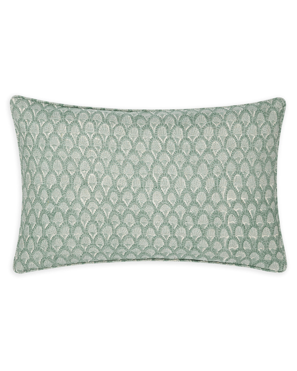 Scopello Celadon linen cushion 35x55cm