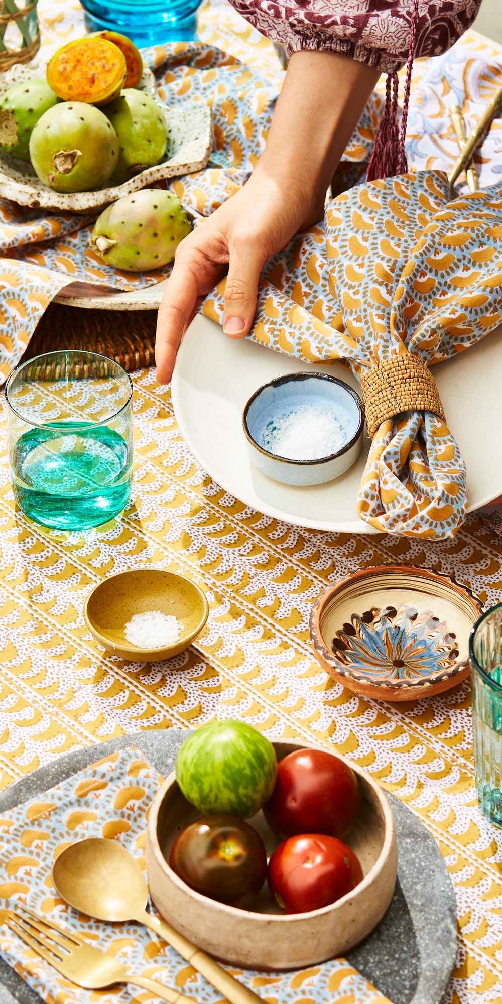 Luxor Saffron Tablecloth