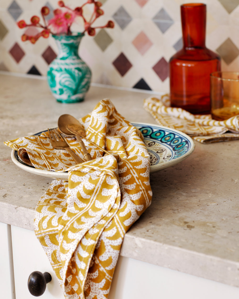 Luxor Saffron Napkins in - Napkins - Walter G Australia