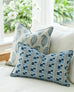 Paisley Tahoe linen cushion 50x50cm