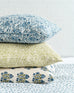 Ankara Moss Azure linen cushion 50x50cm