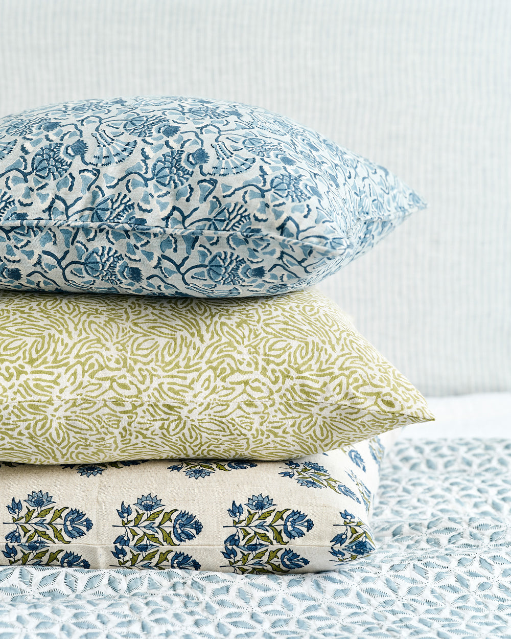 Ankara Moss Azure Pillowcase