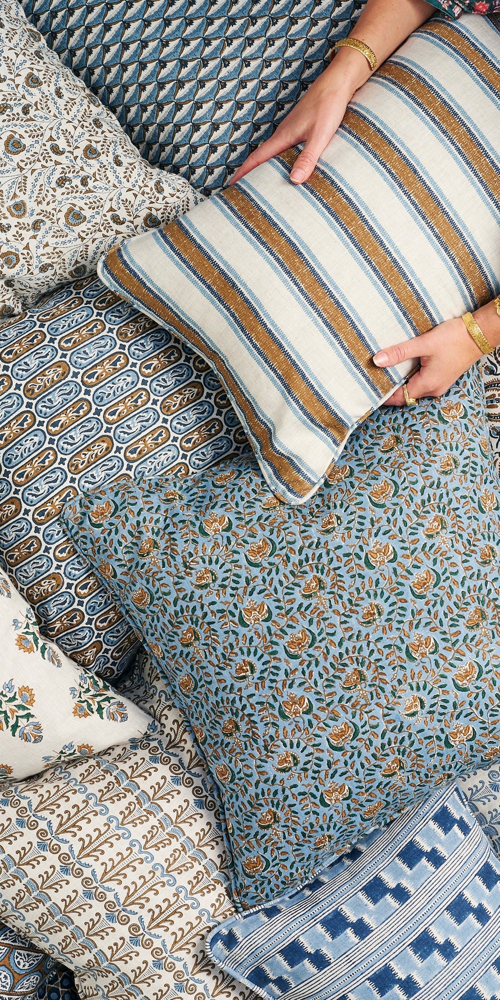 Lido Tobacco Pillowcase in - Cushions - Walter G Australia