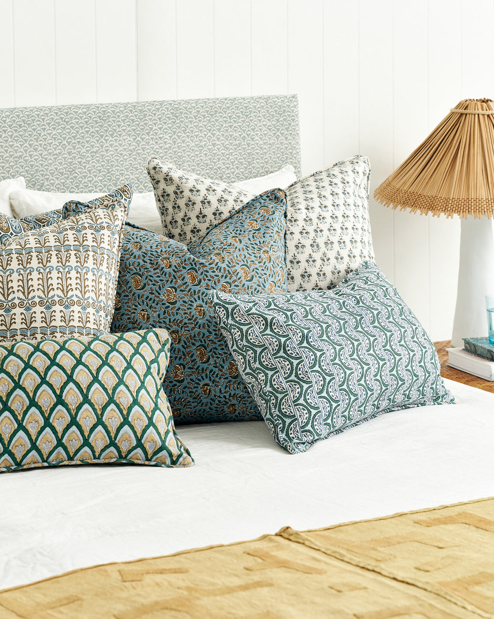 Sanganer Tobacco Pillowcase in - Cushions - Walter G Australia