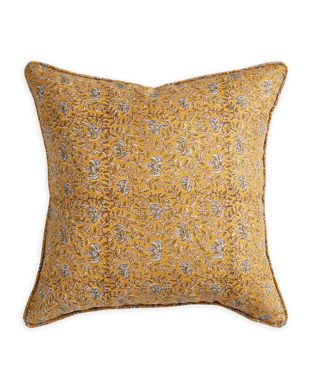 Ubud Golden linen cushion 50x50cm